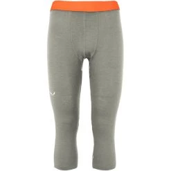 SALEWA Cristallo Warm Alpine Merino Responsive 3/4 Tights Men heather grey