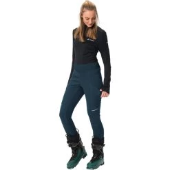 VAUDE Larice Slim Fit Tights Women dark sea -Ski Pants Shop vaude larice slim fit tights women dark sea 5